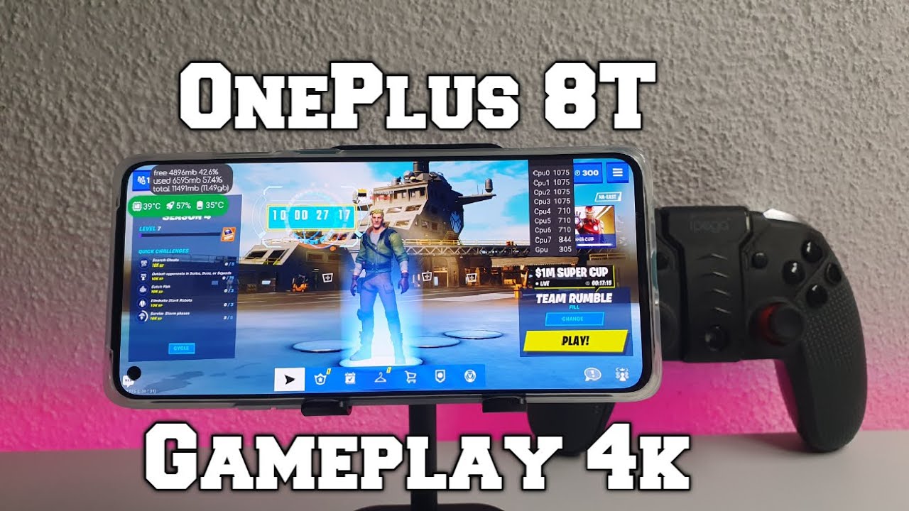 OnePlus 8T Fortnite/PUBG 4K Gameplay/Max graphics/90FPS/Gaming test after new updates!