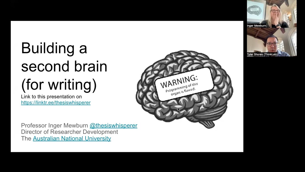 Cambridge ThinkLab: Building a Second Brain (for writing) with The Thesis Whisperer