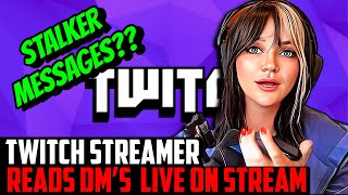 Twitch Streamer PeachJars Reads WILD STALKER DM's On Live On Stream!