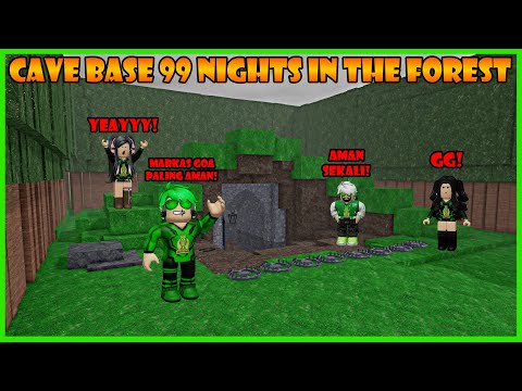 Aku Berhasil Membangun Markas Goa Bocil Paling Aman - Roblox 99 Night In The Forest