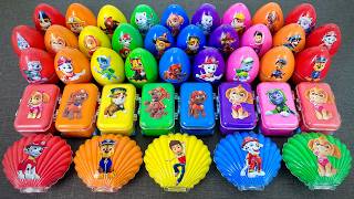 PAW PATROL Surprise Eggs, Suitcases & Seashells 🌈 Chase, Skye & Marshall | ASMR