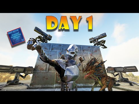 My Best Solo Start - Claiming an Insane Cave Day 1 | Ark PvP