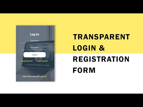 Transparent Login & Registration Form in HTML, CSS and JavaScript- Login Form Design