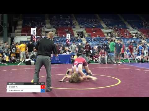 Junior GR 160 Consi of 32 #1 - Kolton Clark (AL) vs. Jensen Mcdermott (KS)
