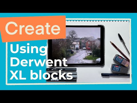 Thumbnail of Drawing Through a Window with Derwent XL Graphic Blocks!