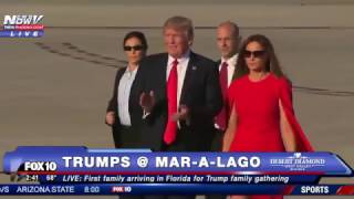 WATCH: Donald Trump & Melania Trump REUNITE in Florida for Mar-A-Lago Weekend as Crowds Cheer (FNN)