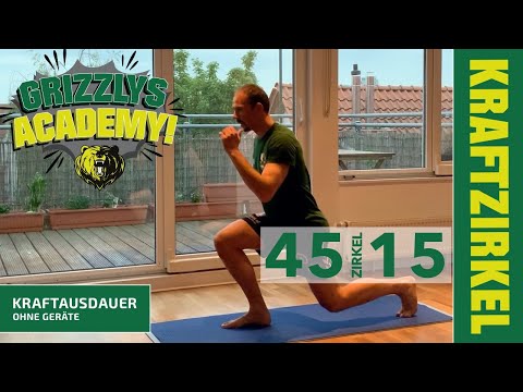 Kraftausdauertraining zum Mitmachen - Zirkeltraining (45-15 Intervall)