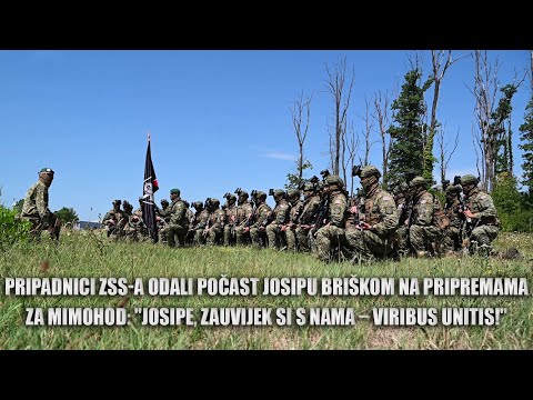 Pripadnici ZSS-a odali počast Josipu Briškom na pripremama za mimohod