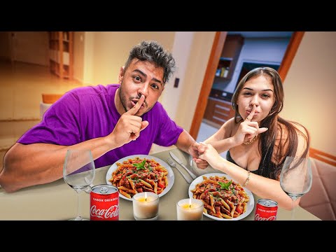 FIZ UM JANTAR A LUZ DE VELA ROMANTICO NA CASA DA MINHA IRMÃ