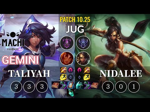 MCX Gemini Taliyah vs Nidalee Jungle - KR Patch 10.25