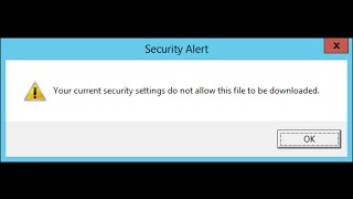 Your current security settings do not allow this f