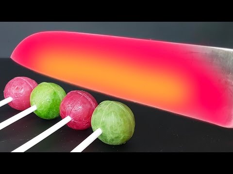 EXPERIMENT Glowing 1000 degree KNIFE Chupa Chups Video