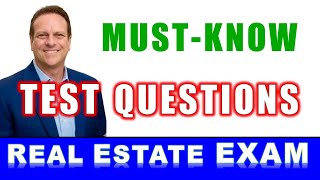 Test Questions to Pass the Real Estate Exam.