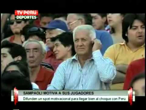 Sampaoli motiva a sus jugadores para ganar a Peru