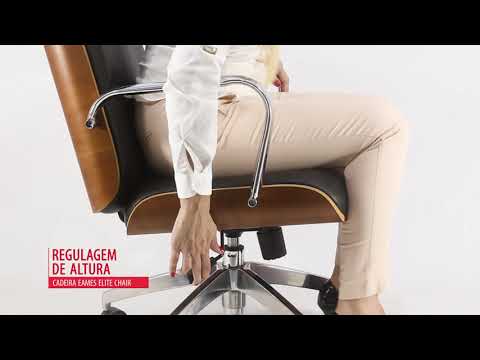 Elite Chair – Cadeira Presidente Eames Office Elite Chair Madeira Aparente – Indústria das Cadeiras