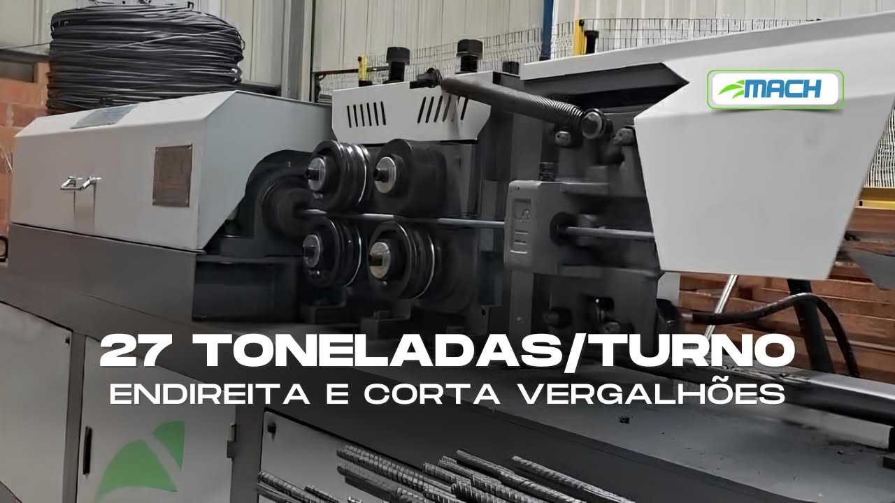 ENDIREITADEIRA E CORTADEIRA DE AÇO CA-60 | MÁQUINA EC 4-12 | MACH MÁQUINAS