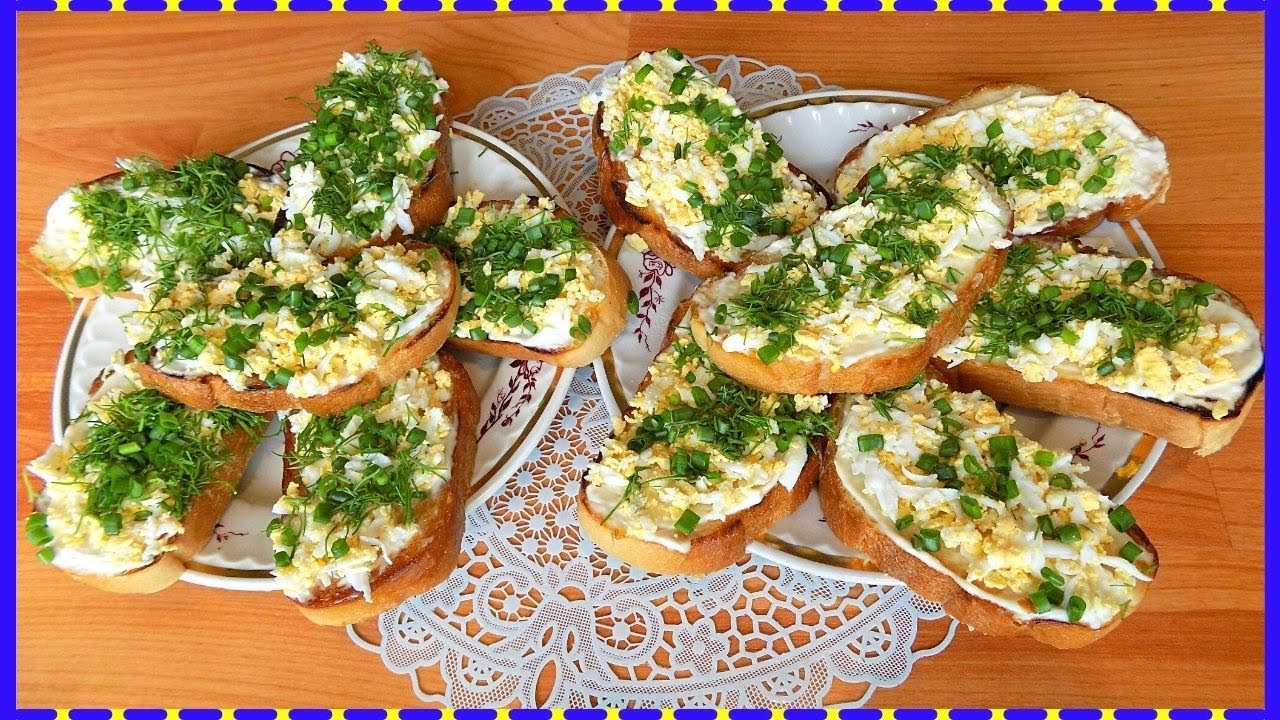 Рецепт острых бутербродов с отварными яйцами