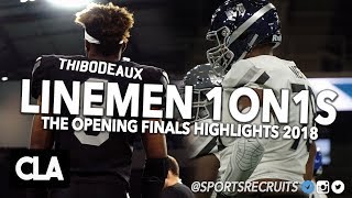 LINEMEN 1ON1'S 💥💥: THE OPENING FINALS 2018 Official @SportsRecruits Highlights from Frisco, Texas