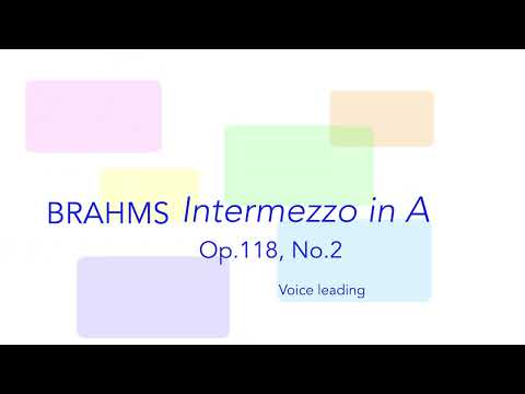 BRAHMS, Intermezzo in A major, Op.118 No. 2.  Voice leading analysis.   *DRAFT*