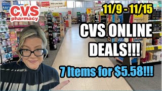 CVS ONLINE DEALS THRU 11/15 | 7 Items for $5.58!!!