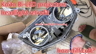YAMAHA GTR125 改 Koito Bi-LED 遠近魚眼 part1