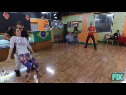 Zouk dance Londres at FIX   Demo after Class    Kris and Ale Pedrinho & Linda