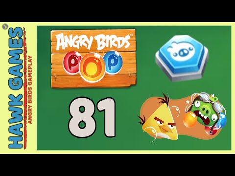 Angry Birds Stella POP Bubble Shooter Level 81 - Walkthrough, No Boosters
