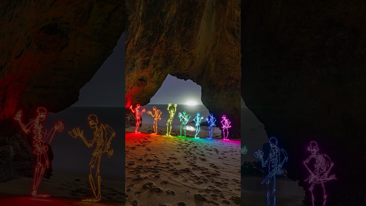 This photo took me 5 minutes and 41 seconds to light paint 💀🌊 #shorts