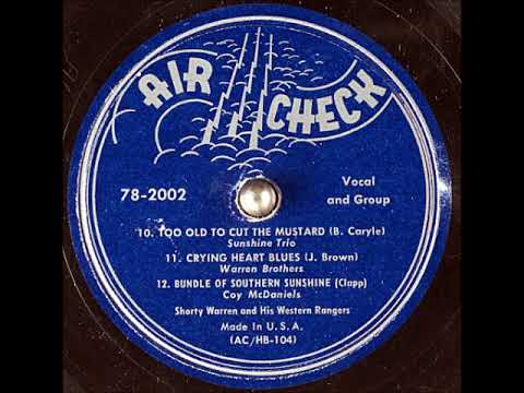 Bundle of Southern Sunshine ~ Shorty Warren and His Western Rangers, Coy McDaniels (Vocals) (1951)