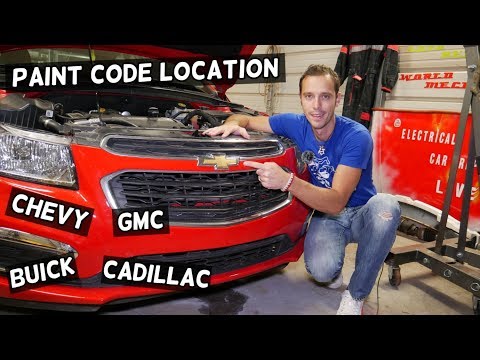EXTERIOR PAINT CODE LOCATION CHEVY, CHEVROLET, BUICK,...