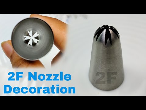 2F nozzle piping tips | 2F nozzle decoration on cupcakes and big cakes | Nozzle Design for beginners