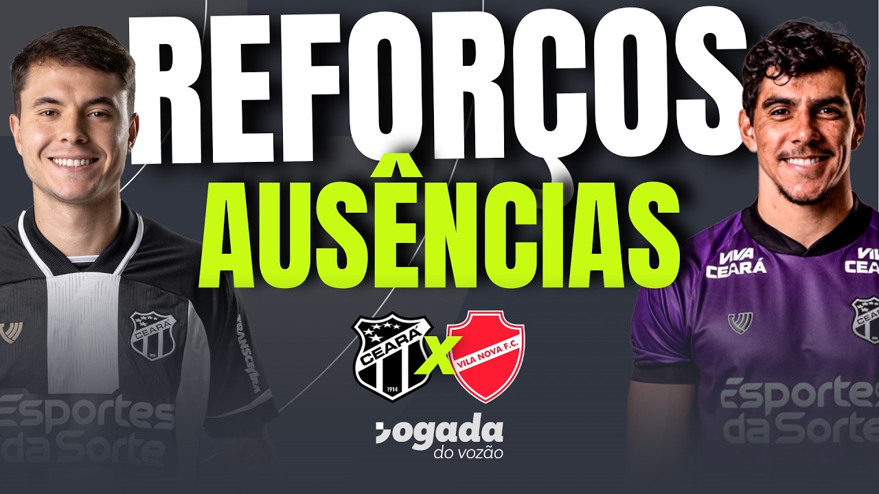 Imagem da notícia Ceará tem retornos importantes e desfalques para jogo contra Vila Nova; veja nomes