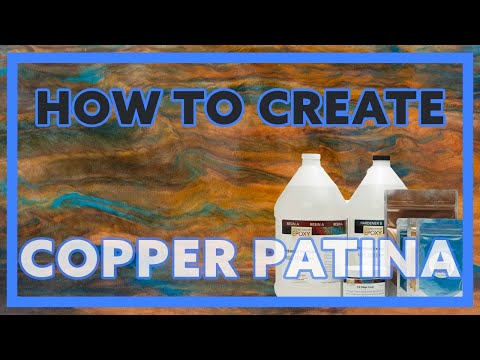 HOW TO - Copper Patina Epoxy Countertop - Countertop Epoxy - Copper Patina Techniques