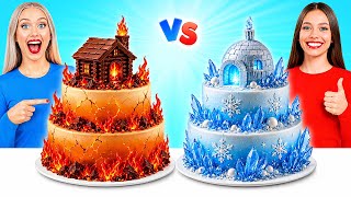 Hot vs Cold Cake Decorating Challenge | Edible Battle by Multi DO Challenge