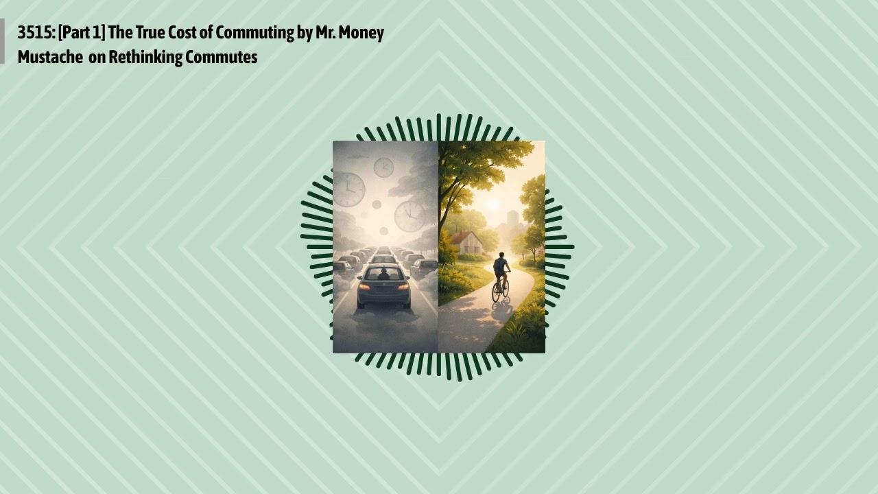 3515: [Part 1] The True Cost of Commuting by Mr. Money Mustache on Rethinking Commutes | Optimal...