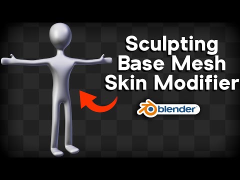 Create Sculpting Base Meshes - Skin Modifier (Blender Tutorial)