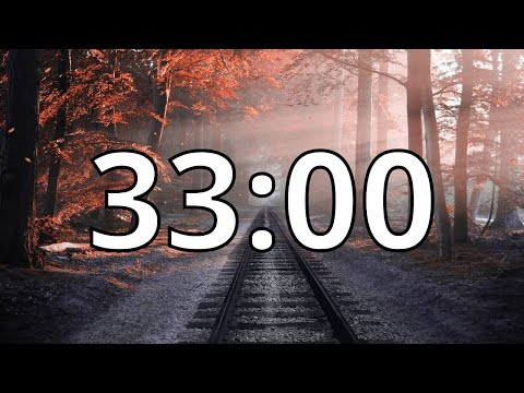 33 Minutes Autumn/Fall Countdown Timer With Music and Alarm (Simple Beep)