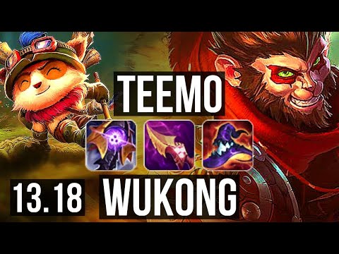 TEEMO vs WUKONG (TOP) | 2.0M mastery, 7/2/7, 500+ games | EUW Master | 13.18