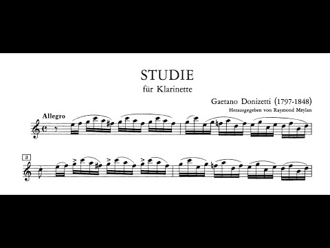 Gaetano Donizetti - Clarinet study no. 1