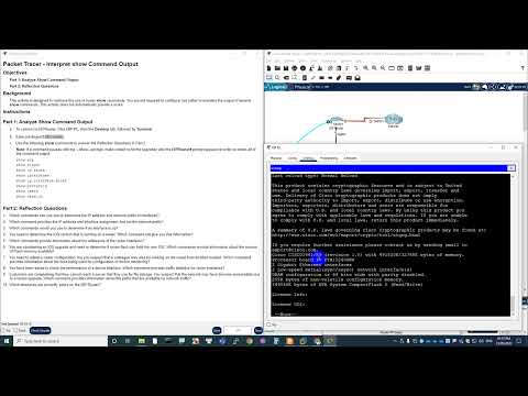 17.5.9 Packet Tracer - Interpret show Command Output