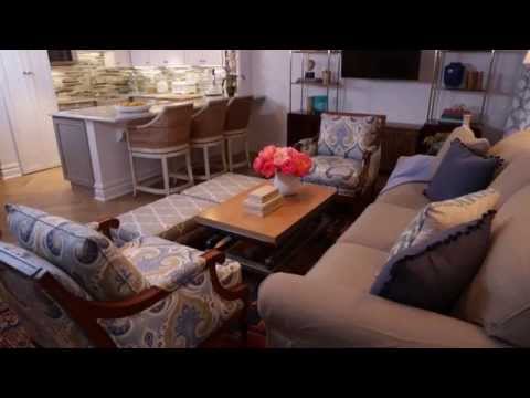Part of a video titled Furniture Arranging for Small Living Rooms - YouTube