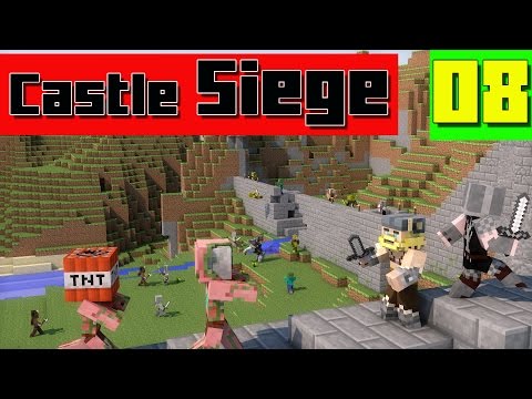 Minecraft mini-game - CASTLE SIEGE #8 - With acting sharks - royleviking