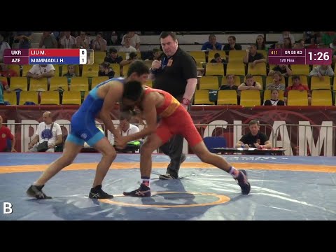 1/8 GR - 58 kg: H. MAMMADLI (AZE) df. M. LIU (UKR) by VPO1, 7-3