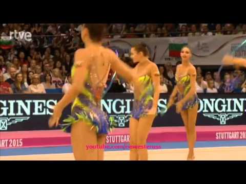 Bulgaria 6 clubs + 2 hoops AA - World Championships Stuttgart 2015