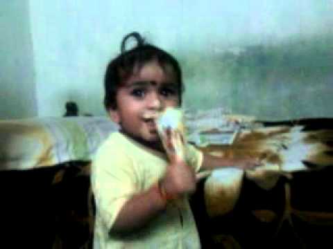 Mokshit eating Icecream