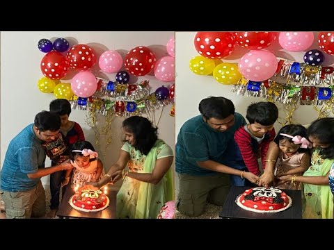 VLOG My Daughter Birthday Celebrations |Lockdown Birthday celebration| Samhita Birthday Cake Cutting