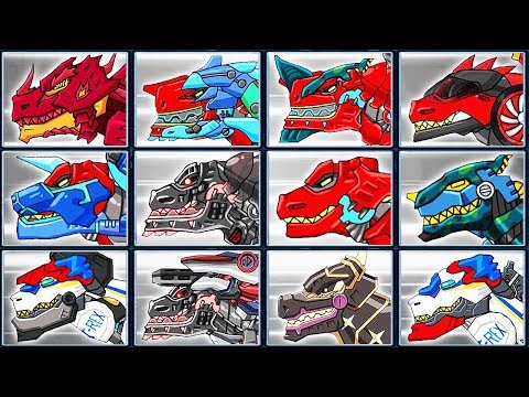 Dino Robot Corps #28: Fire Tyrannosaurus & 11 T-Rex | Eftsei Gaming