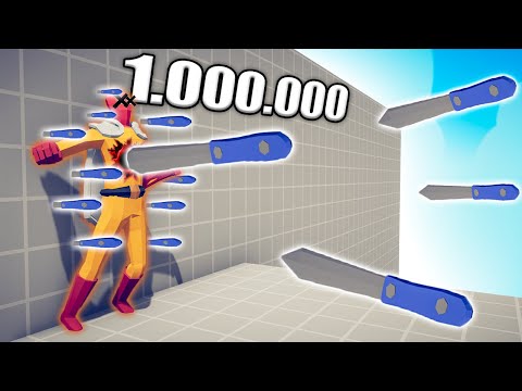 1.000.000 DAMAGE KNIFE vs UNITS - TABS | Totally Accurate Battle Simulator 2023