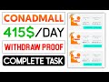 Conadmall - New USDT Earning Website | Earn USDT Daily | Earn USDT Trc20 With Withdrawal Proof