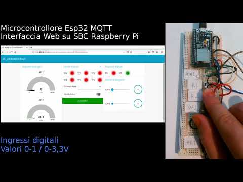 Interfaccia WEB MQTT Microcontrollore ESP32